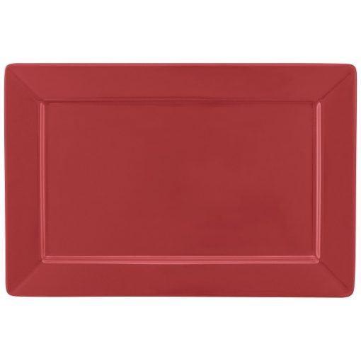 Plato Rectangular Rojo X Cms Dec Loymil Sa