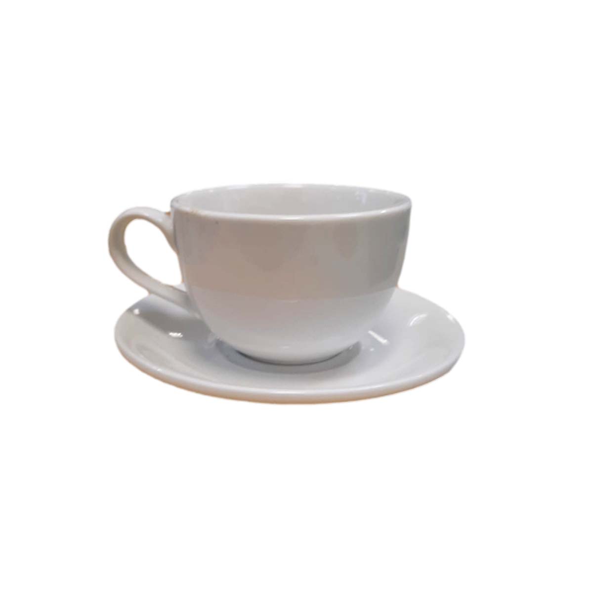 Taza Te Con Plato Ml Porcelana Blanca Loymil Sa