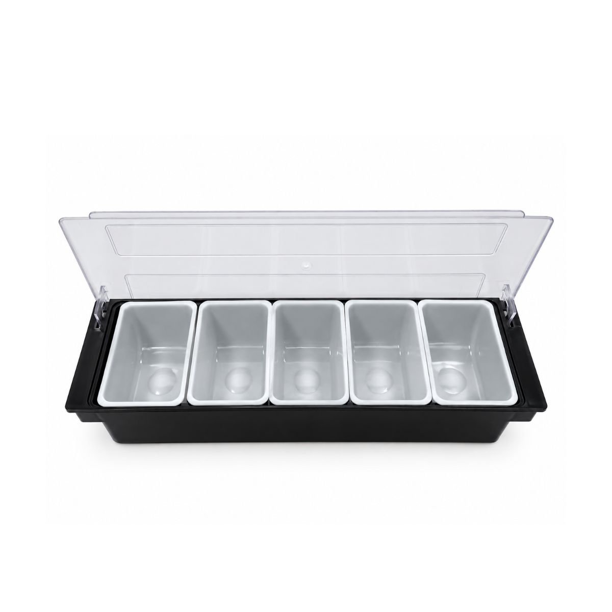 Caja plástica 5 compartimientos 59x13x18 cm